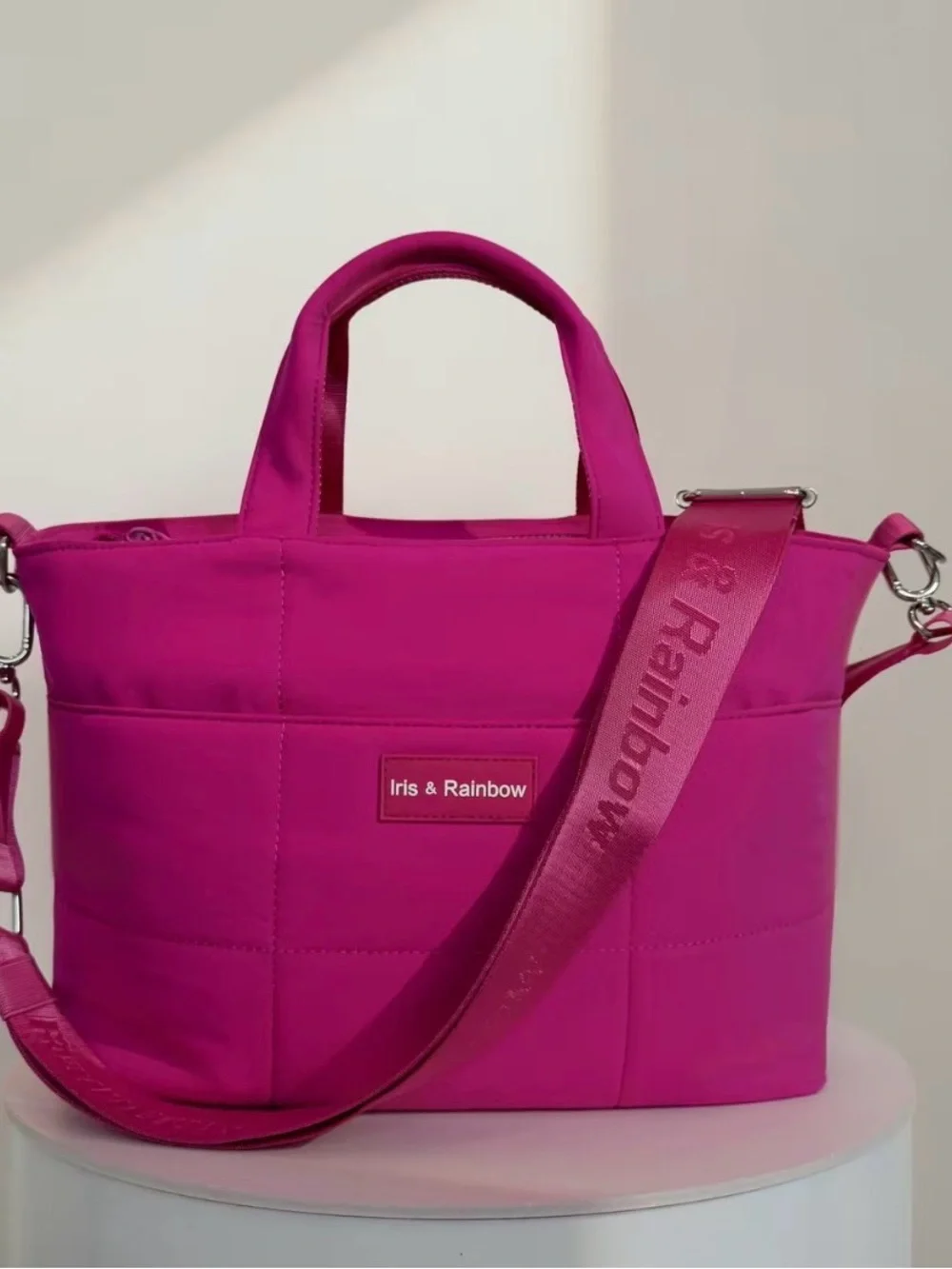 Iris and rainbow mini sensational tote in hot pink